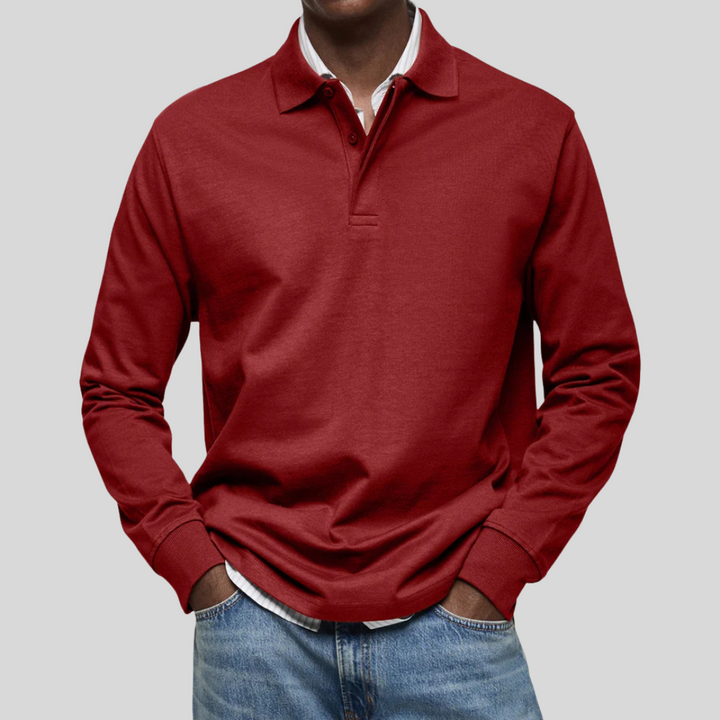 Gustav™ - Ledig Långärmad Modern Pikétröja