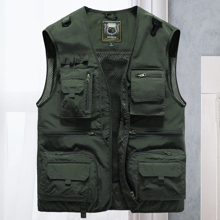 Leif™ - Andningsbar Mesh Cargo-väst Med Många Fickor