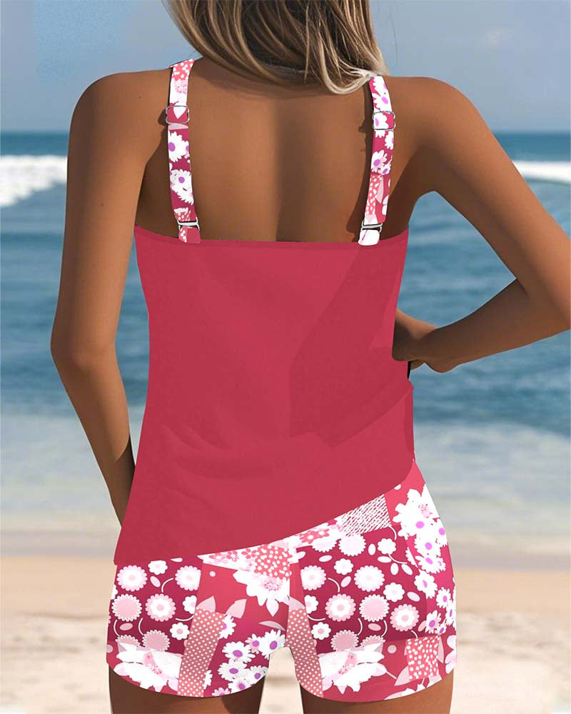Galilea™ - Tvådelad Baddräkt med Bekväm Passform och Blommig Strandstil