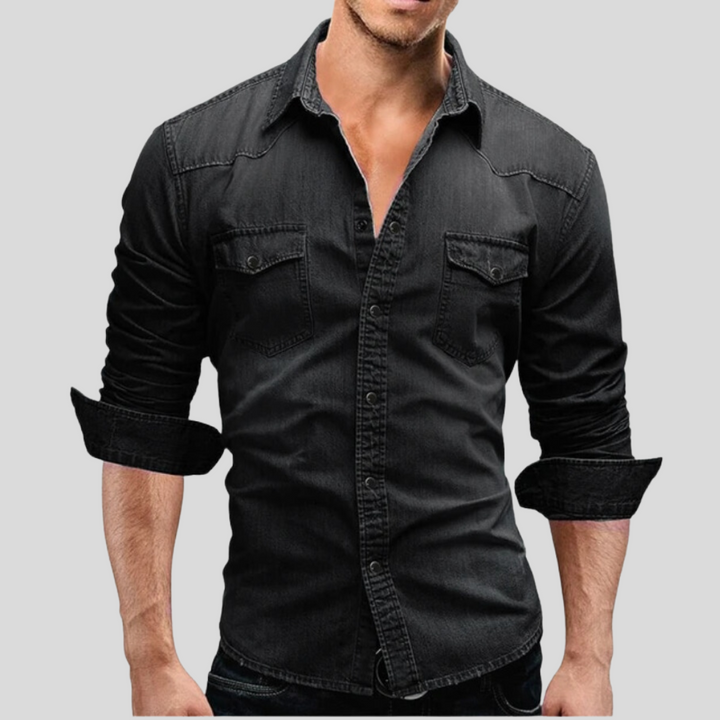 Marcus™ – Modern och Stilsäker Jeansskjorta