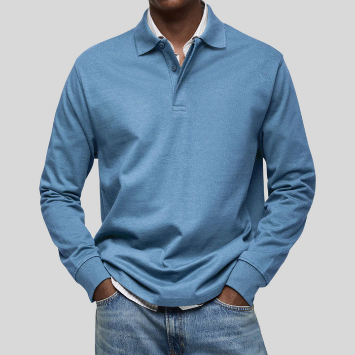 Gustav™ - Ledig Långärmad Modern Pikétröja
