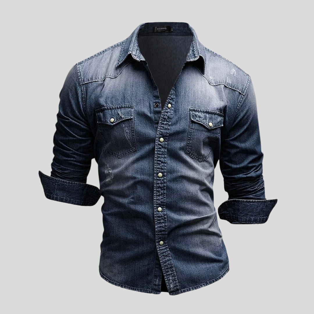 Marcus™ – Modern och Stilsäker Jeansskjorta