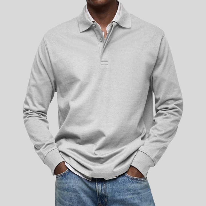 Gustav™ - Ledig Långärmad Modern Pikétröja