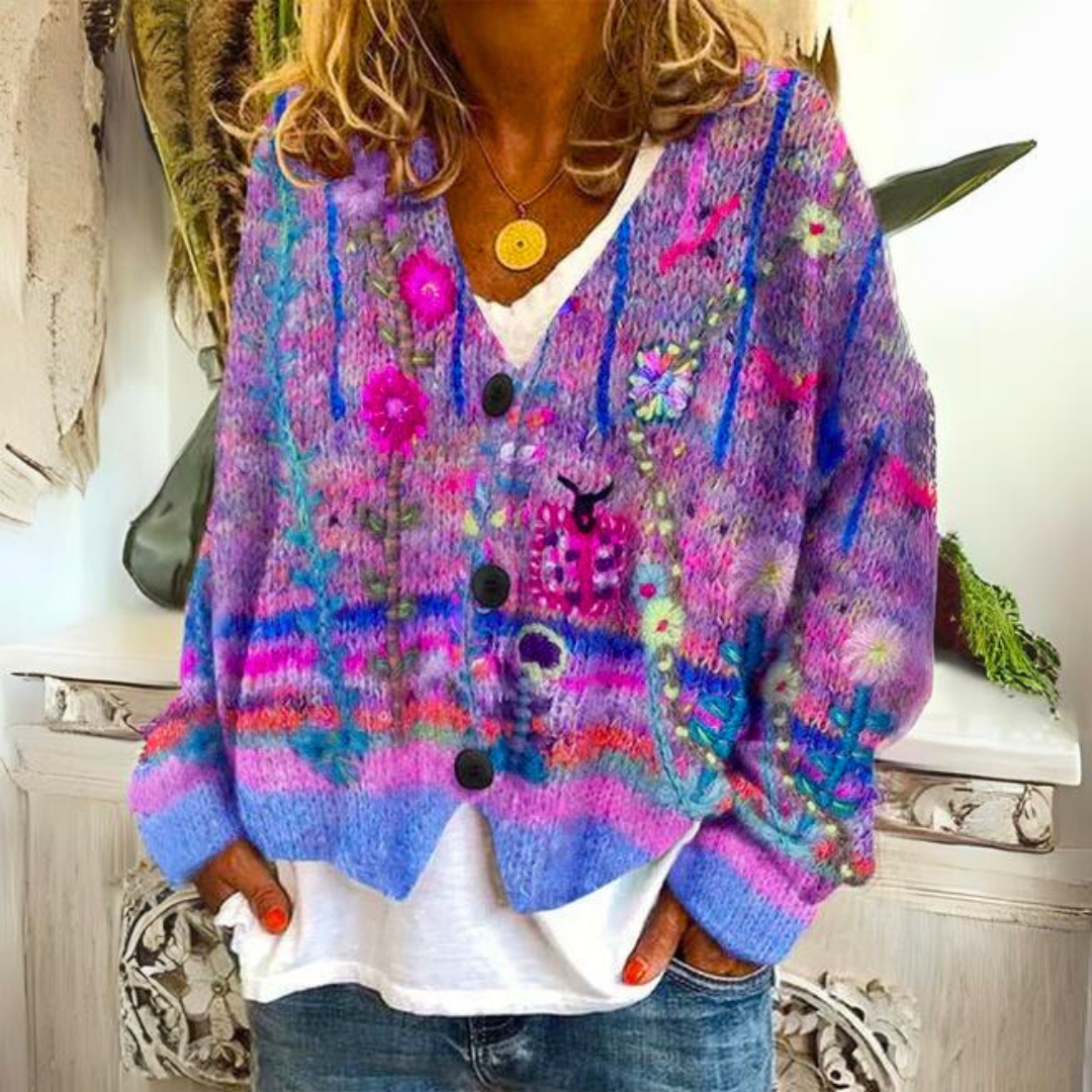 Hannah™ - Varm, Modern och Färgglad Cardigan (Sista artiklarna)