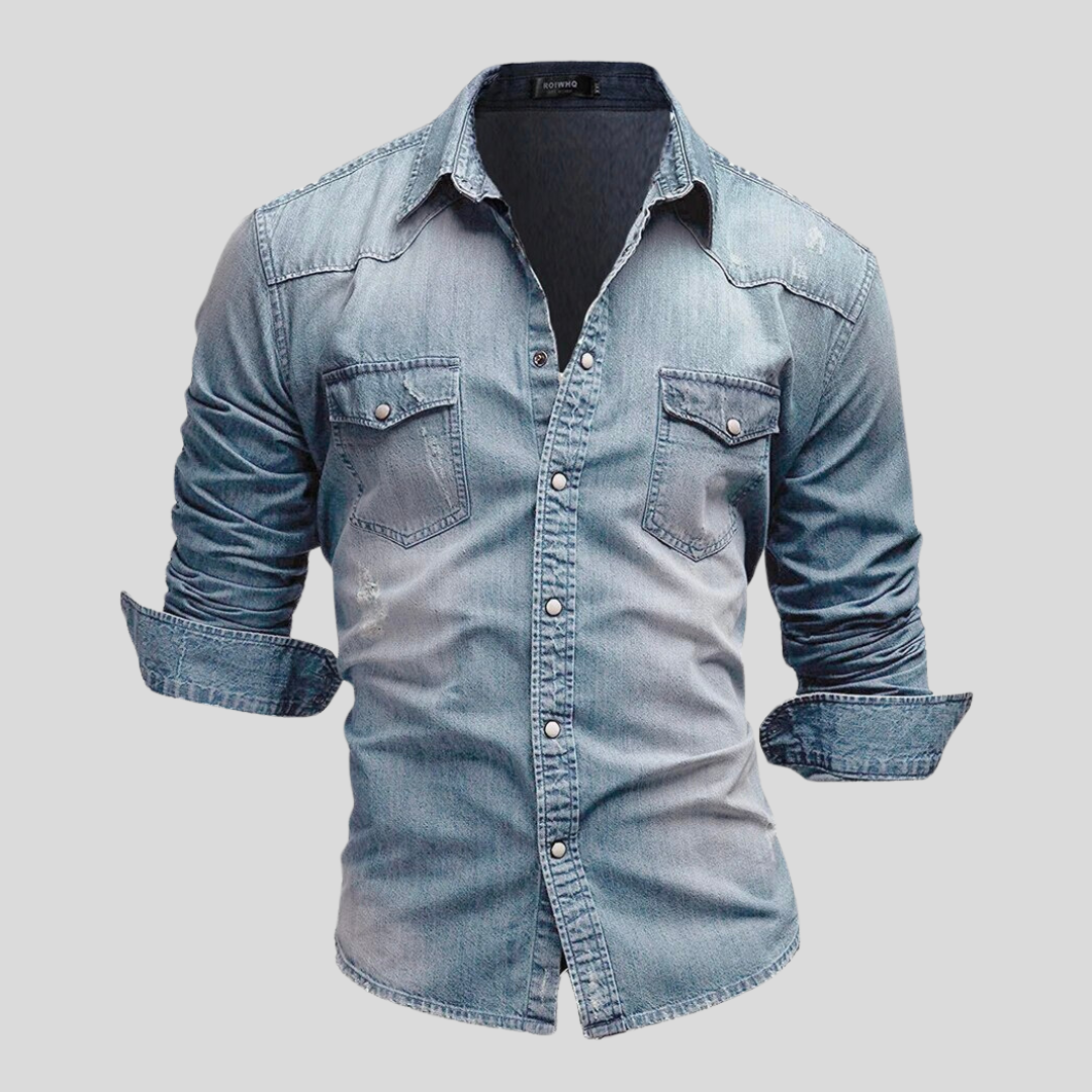Marcus™ – Modern och Stilsäker Jeansskjorta