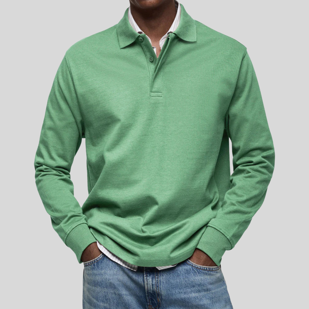 Gustav™ - Ledig Långärmad Modern Pikétröja