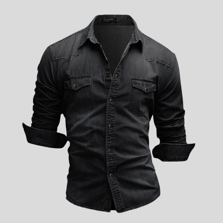 Marcus™ – Modern och Stilsäker Jeansskjorta
