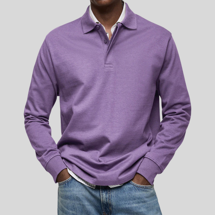 Gustav™ - Ledig Långärmad Modern Pikétröja