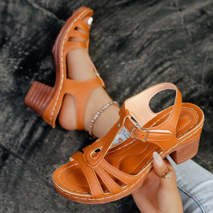 Alessia™ – Damers Moderiktiga Ortopediska Sandaler Med Bekväm Tjock Platå