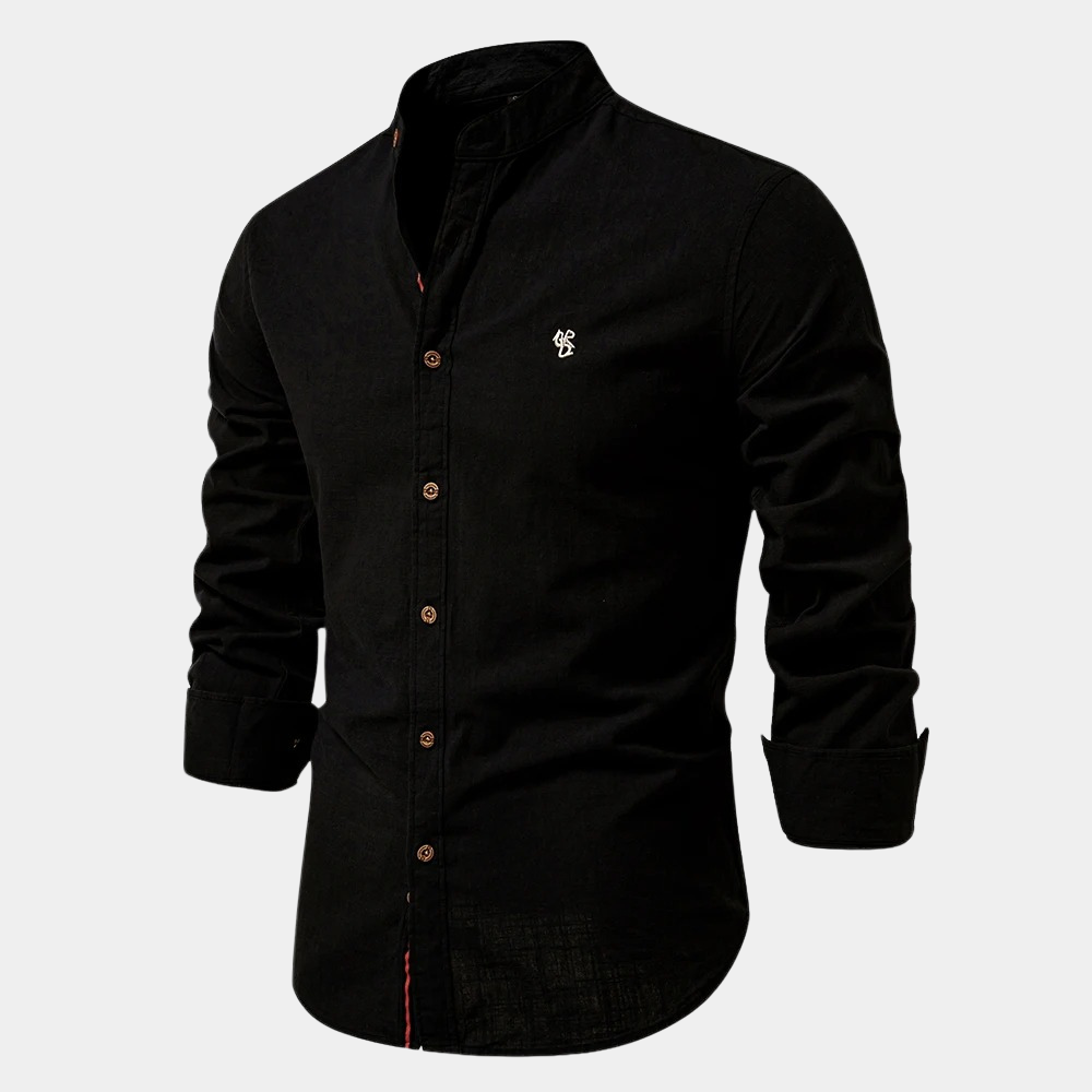 Theo™ – Elegant Bomullsskjorta med Lång Ärm
