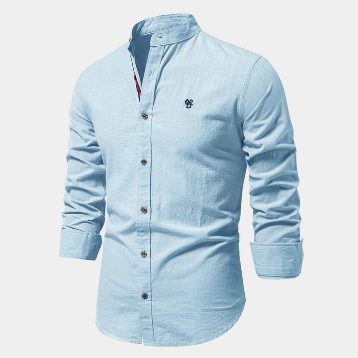 Theo™ – Elegant Bomullsskjorta med Lång Ärm