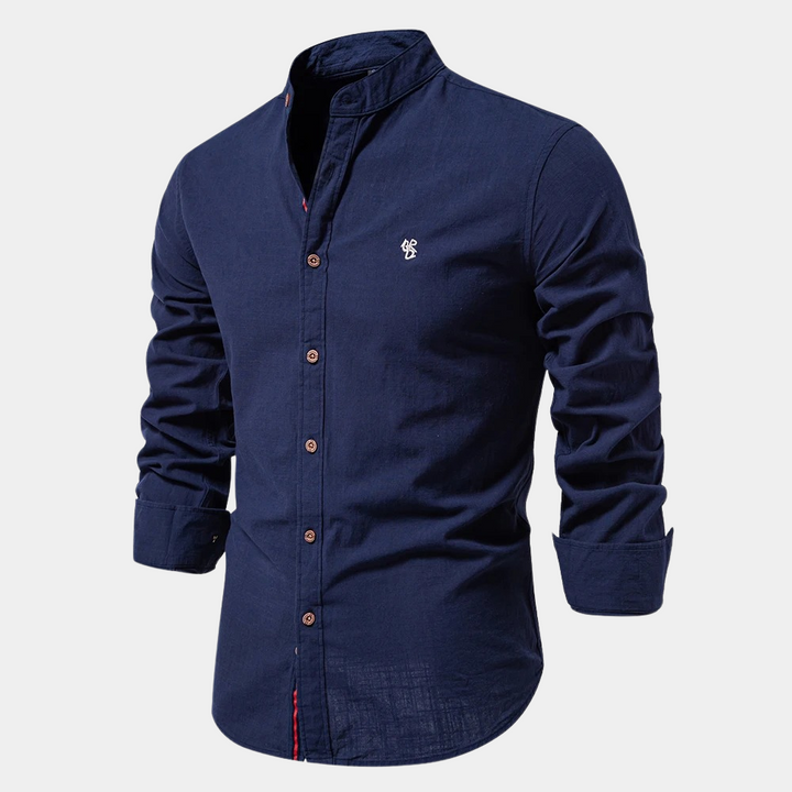 Theo™ – Elegant Bomullsskjorta med Lång Ärm