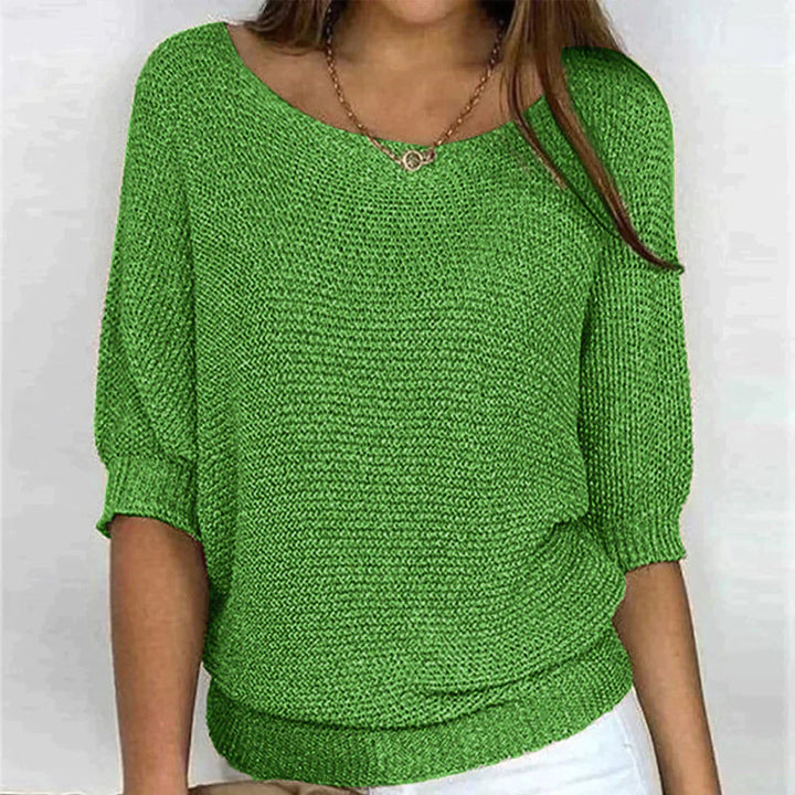 Vanessa™ – Stilren Sommarsweater i Tunn Stickad Kvalitet