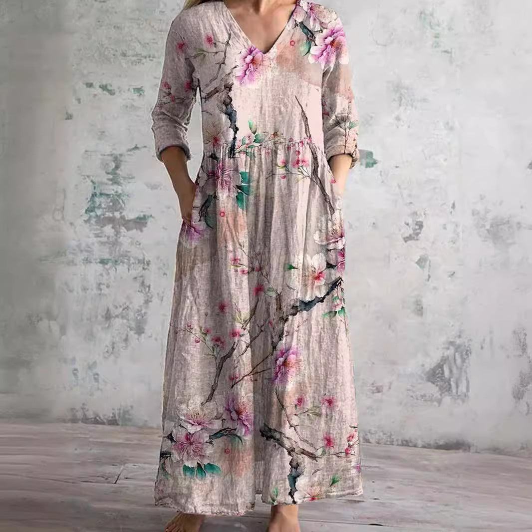 Aisling™ - Elegant Sommarklänning i Hög Kvalitet med Blommigt Mönster