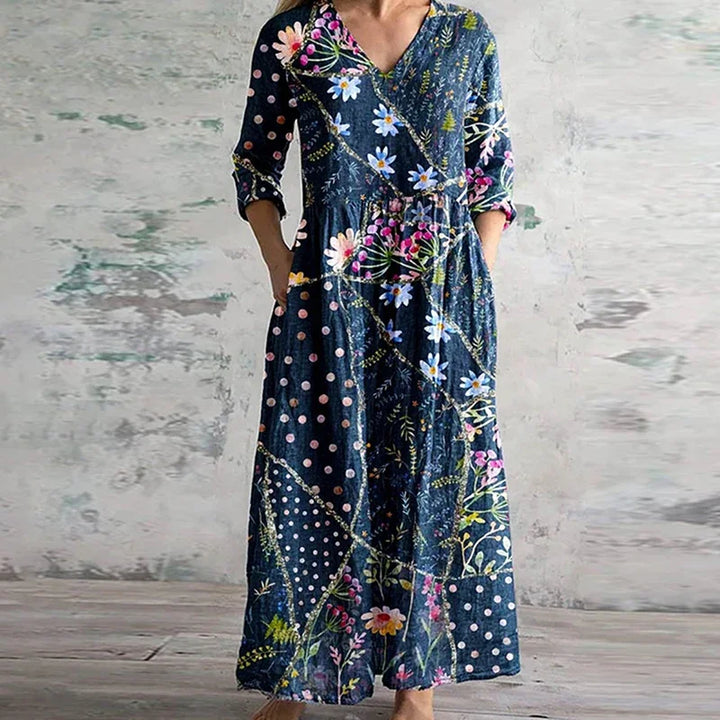 Aisling™ - Elegant Sommarklänning i Hög Kvalitet med Blommigt Mönster