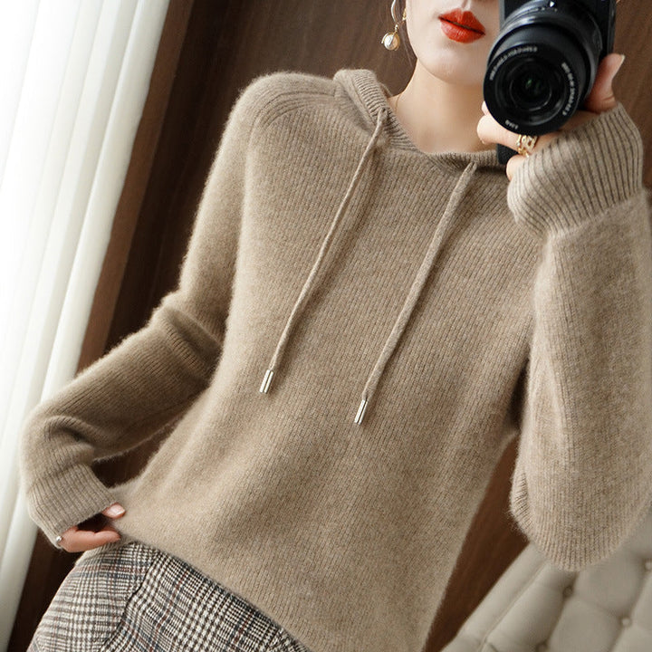 Jamila™ - Bekväm Cashmere Tröja Med Huva