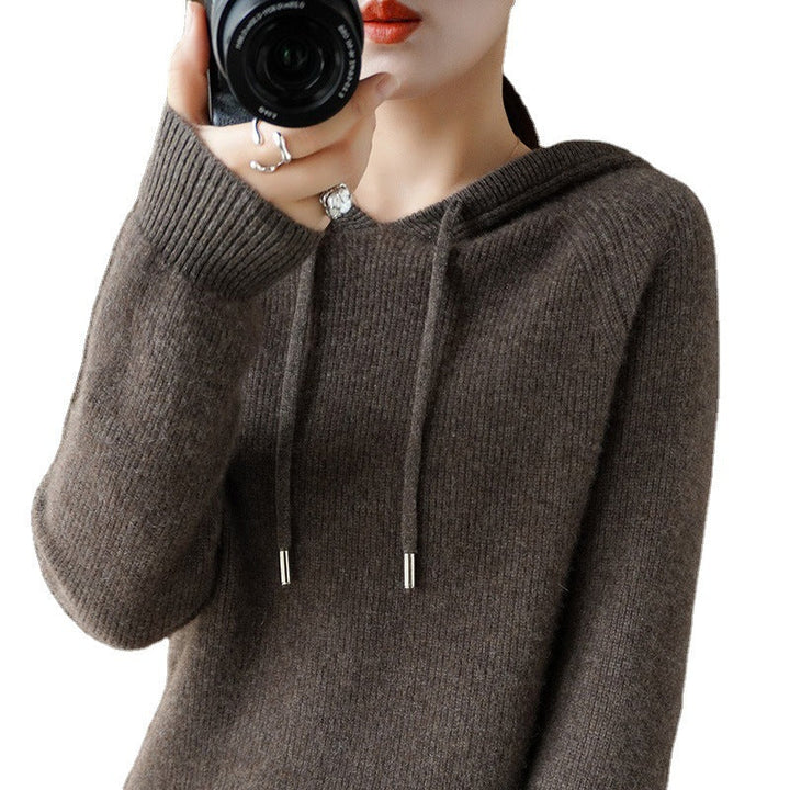 Jamila™ - Bekväm Cashmere Tröja Med Huva